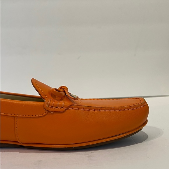Michael Michael Kors Orange Leather Loafers Flats Shoes Size 9.5 - Picture 6 of 14